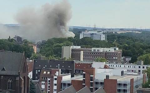 Bild vom Brand in Gelsenkirchen.