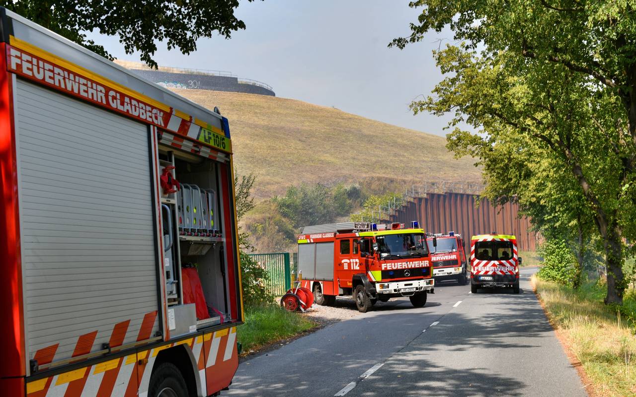 Feuerwehreinsatz auf der Moltkehalde