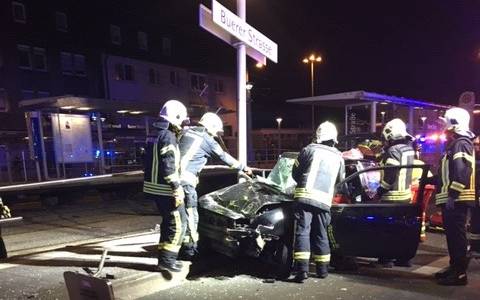 Straßenbahn-Unfall Haltestelle Buerer Straße Gelsenkirchen