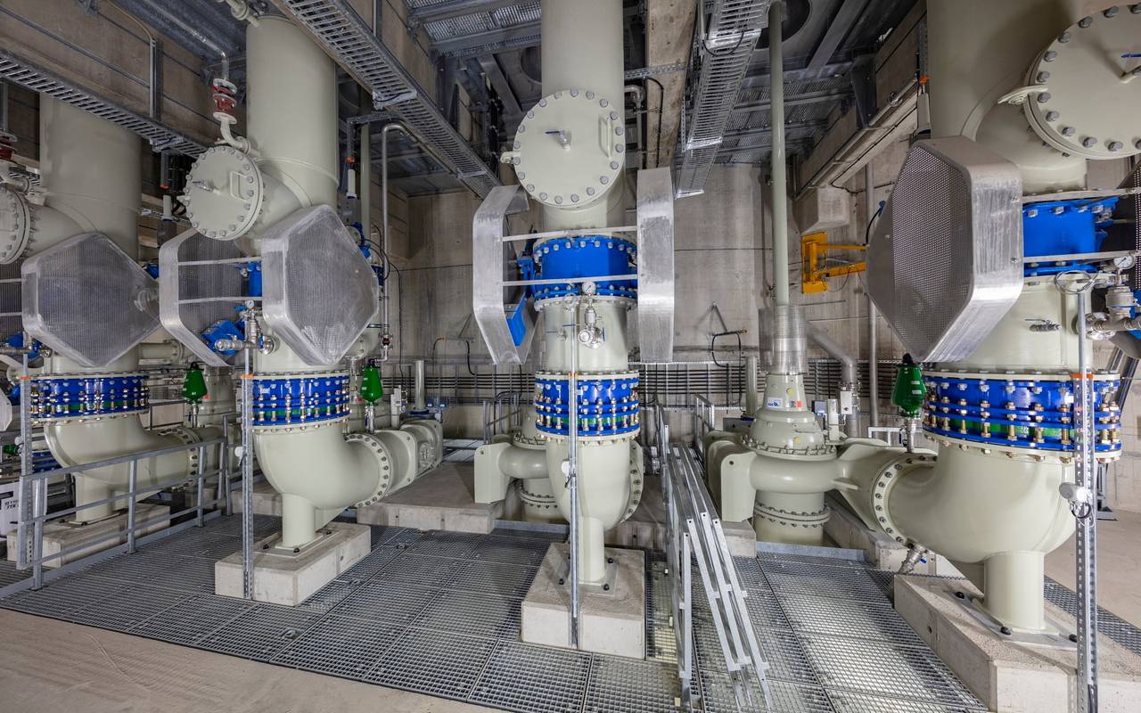 Die Pumpen im Pumpwerk.