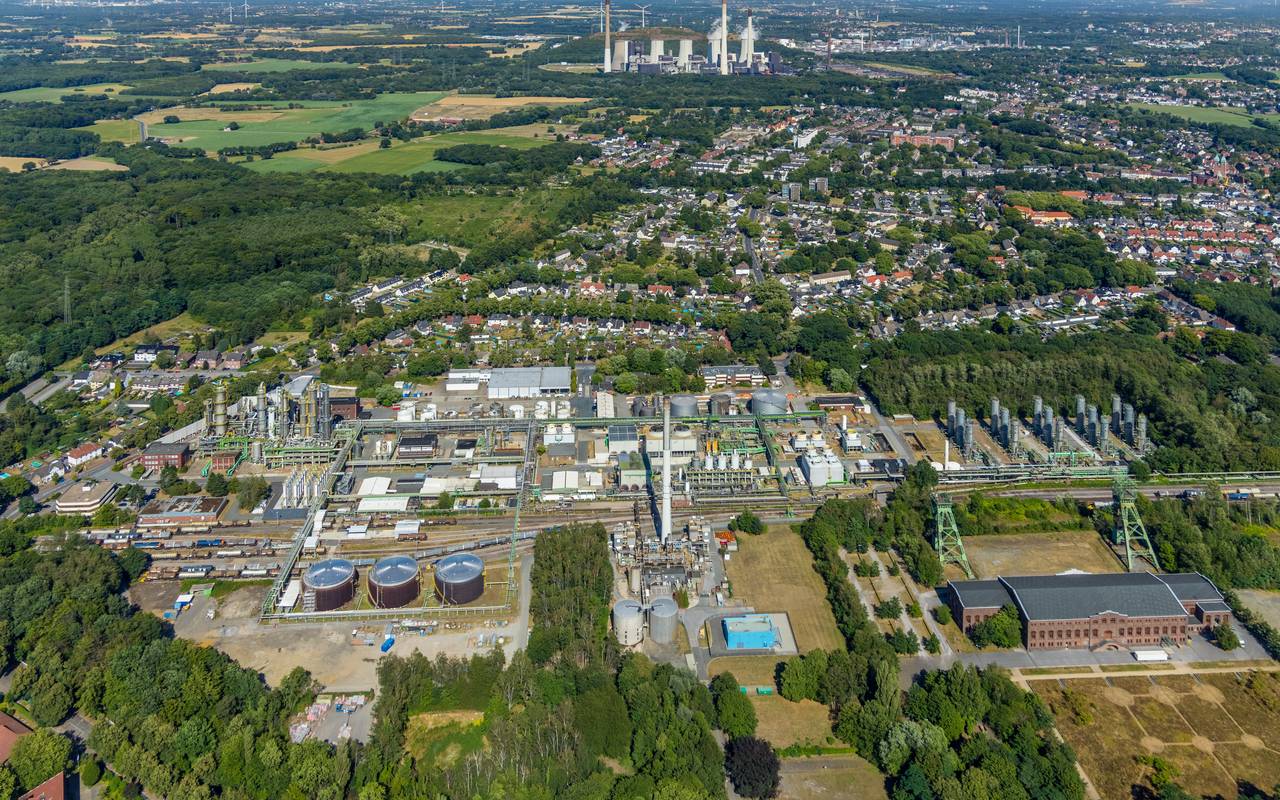 Luftbild des Chemiewerks von Ineos Phenol in Gladbeck-Zweckel