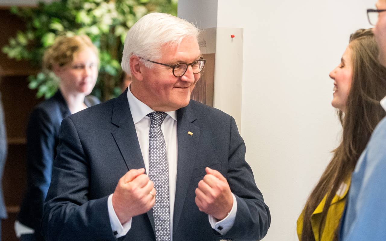 Bundespräsident Frank-Walter Steinmeier im Gespräch