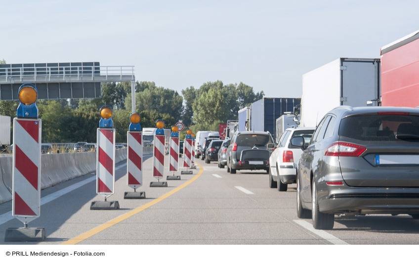 Autobahn-Baustelle