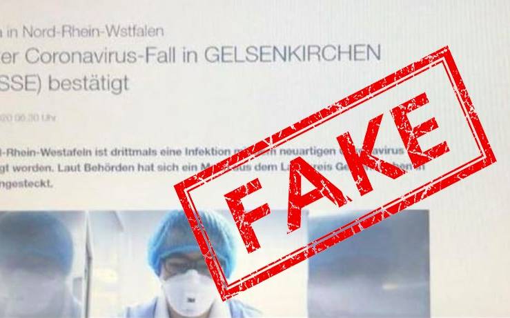 Ein Screenshot einer Falschmeldung zum Coronavirus.
