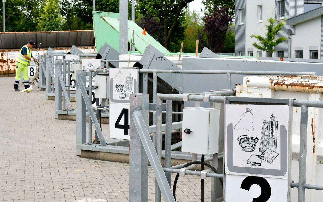 Der Wertstoffhof an der Wickingstraße in Gelsenkirchen