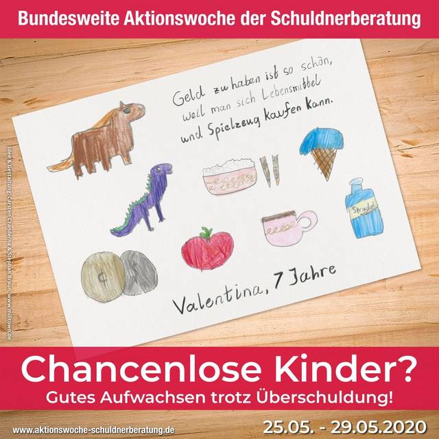 Plakat zur Aktionswoche Schuldnerberatung 2020