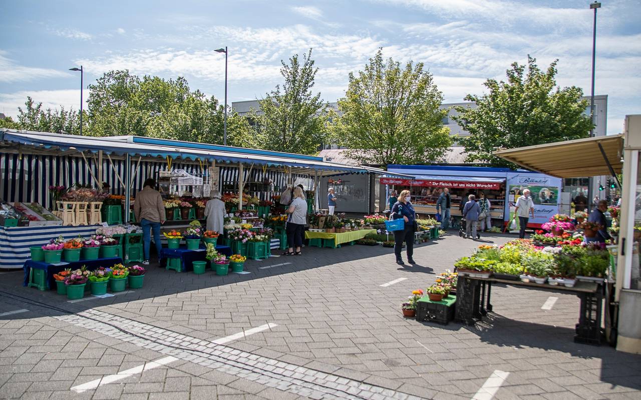 Auf dem Wochenmarkt in Gladbeck