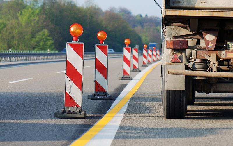 Autobahn-Baustelle
