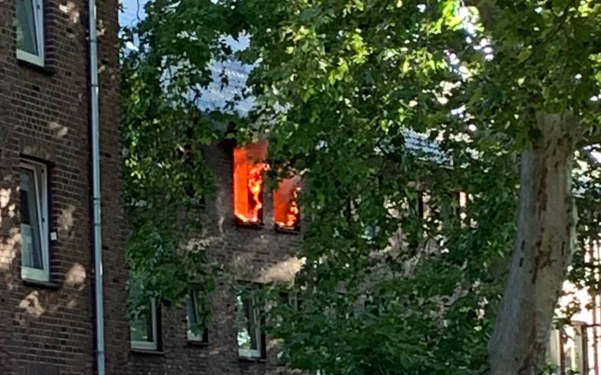 Ein Bild des Brandes.