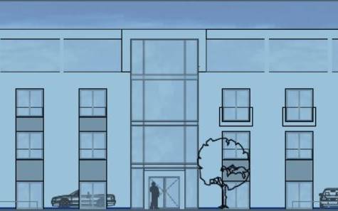 Eine Illustration des geplanten Seniorenzentrums Lehmkuhler Straße in Bottrop