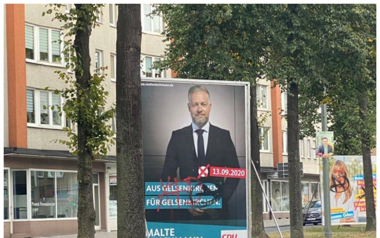 Vandalismus CDU-Wahlplakate