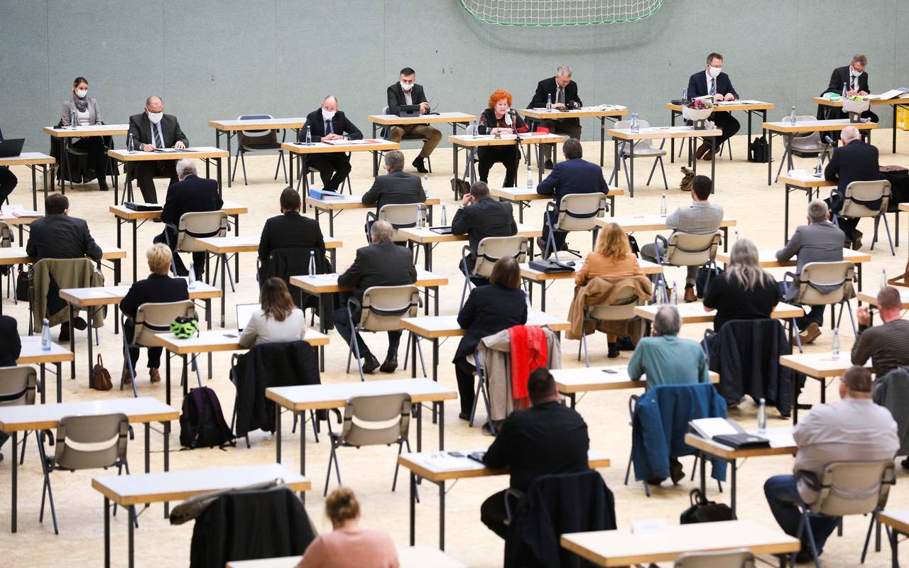Bei der konstituierenden Ratssitzung in der Bottroper Dieter-Renz-Halle