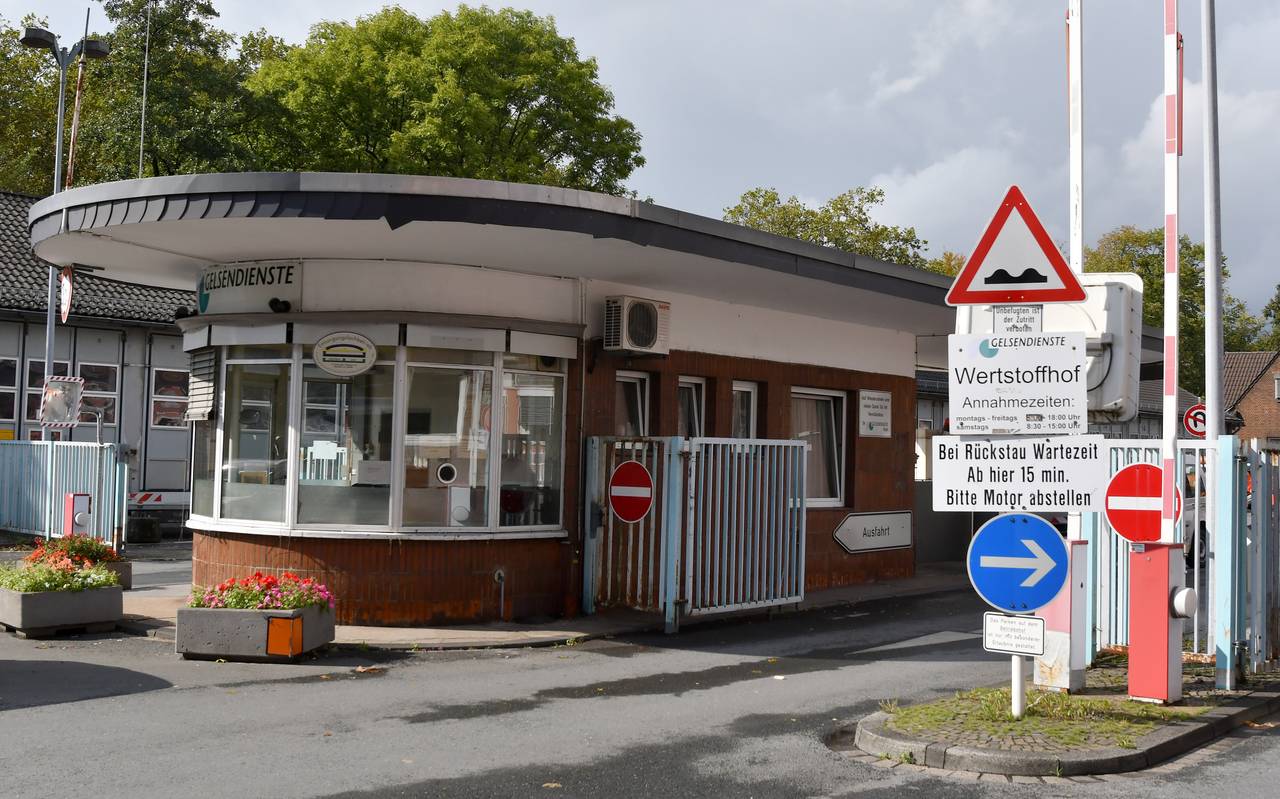 Der Wertstoffhof an der Adenauerallee in Gelsenkirchen