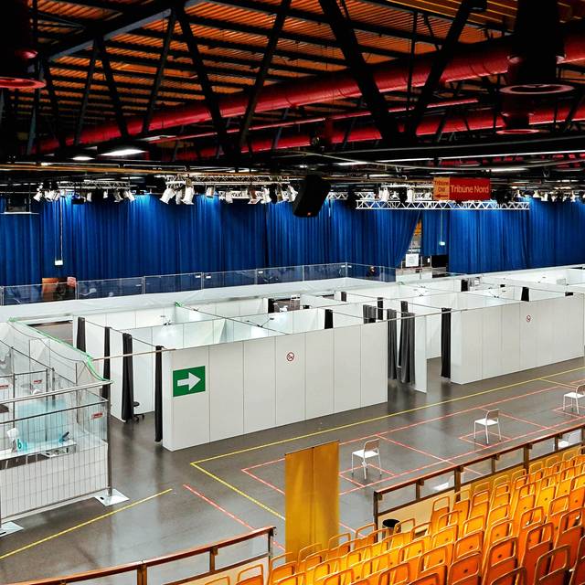 Das Impfzentrum in der Gelsenkirchener Emscher-Lippe-Halle