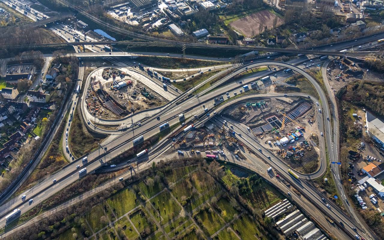 Die A43-Großbaustelle im Autobahnkreuz Herne