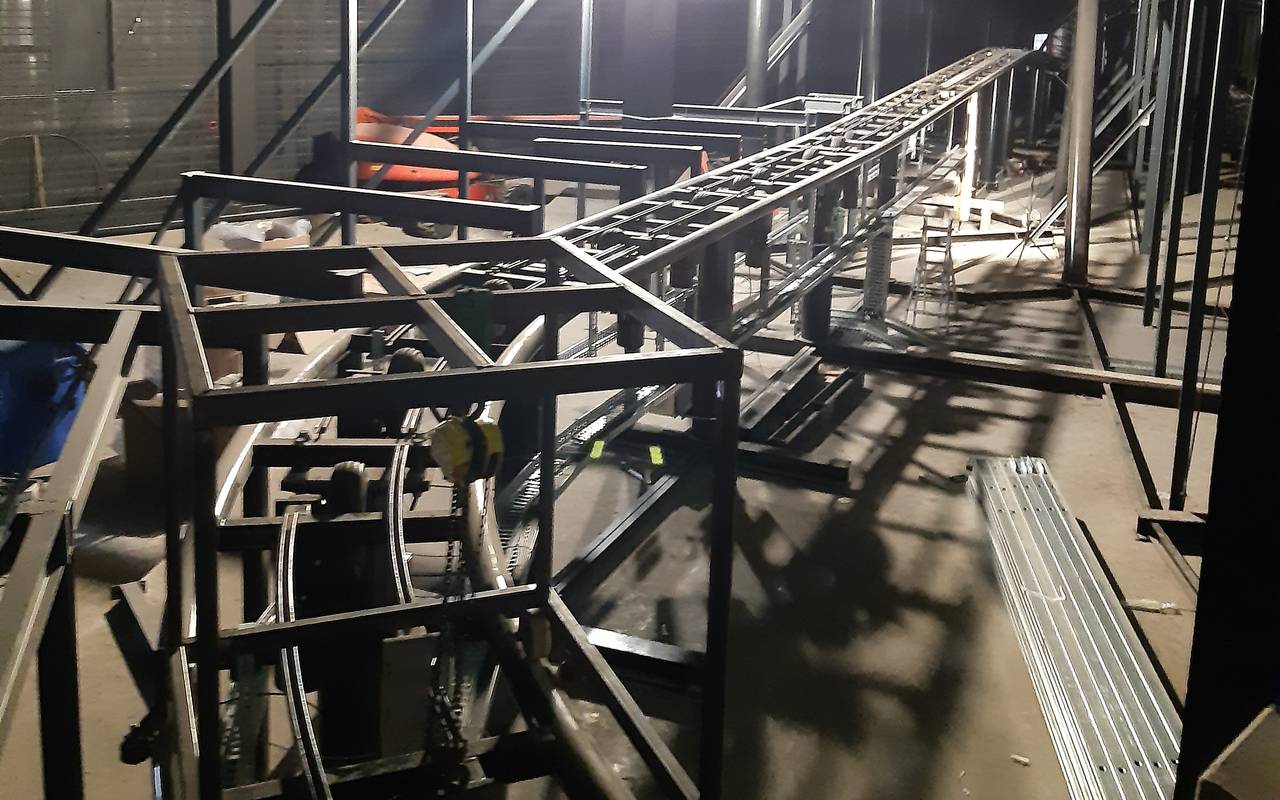 Die Achterbahn-Baustelle im Movie Park