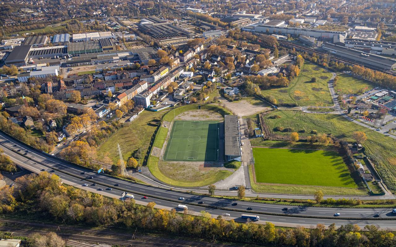 Der Gelsenkirchener Stadtteil Schalke-Nord aus der Luft
