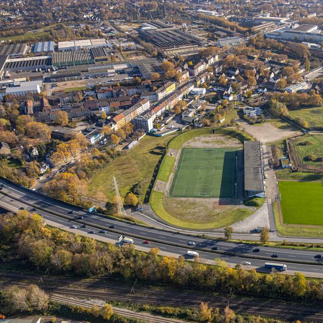 Der Gelsenkirchener Stadtteil Schalke-Nord aus der Luft