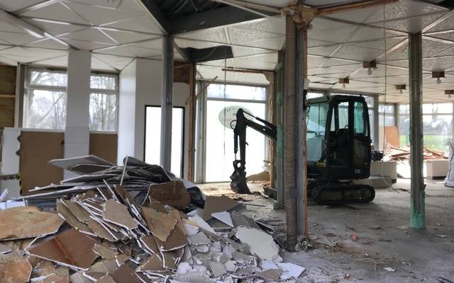 Entkernungsarbeiten im alten Bürgerhaus Batenbrock in Bottrop