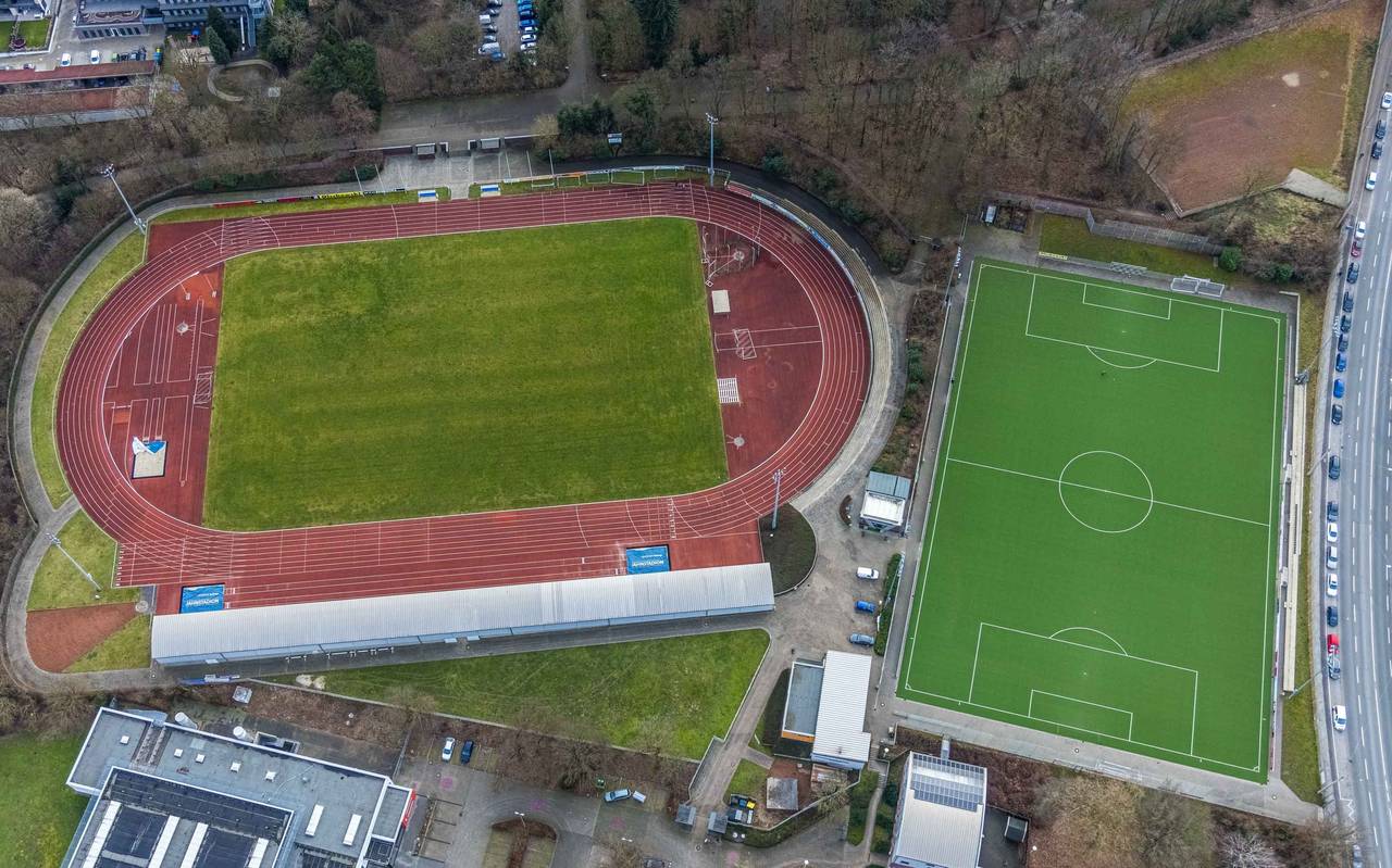 Das Jahnstadion in Bottrop aus der Luft