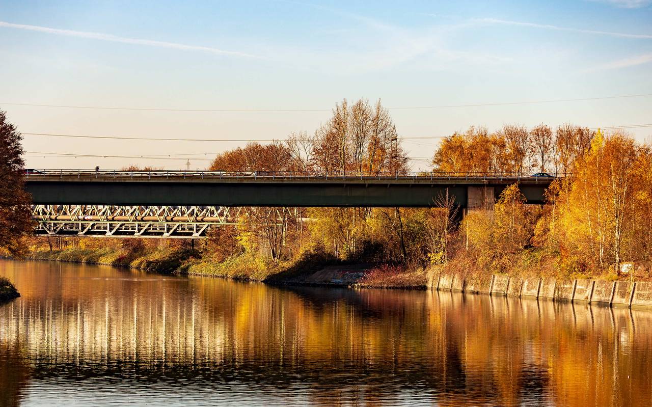 Die Emschertalbrücke an der A43