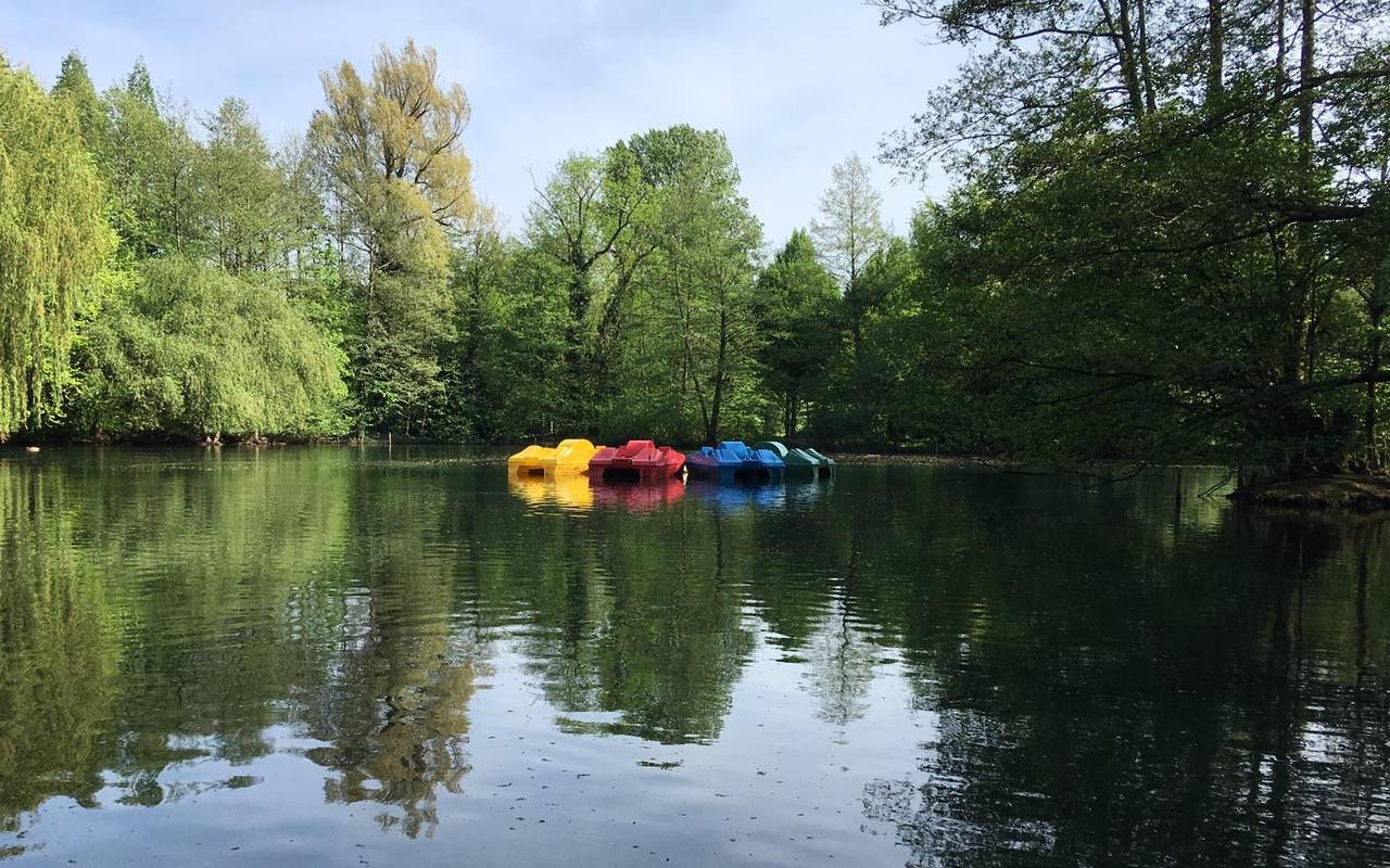 Boote auf dem Wittringer Teich