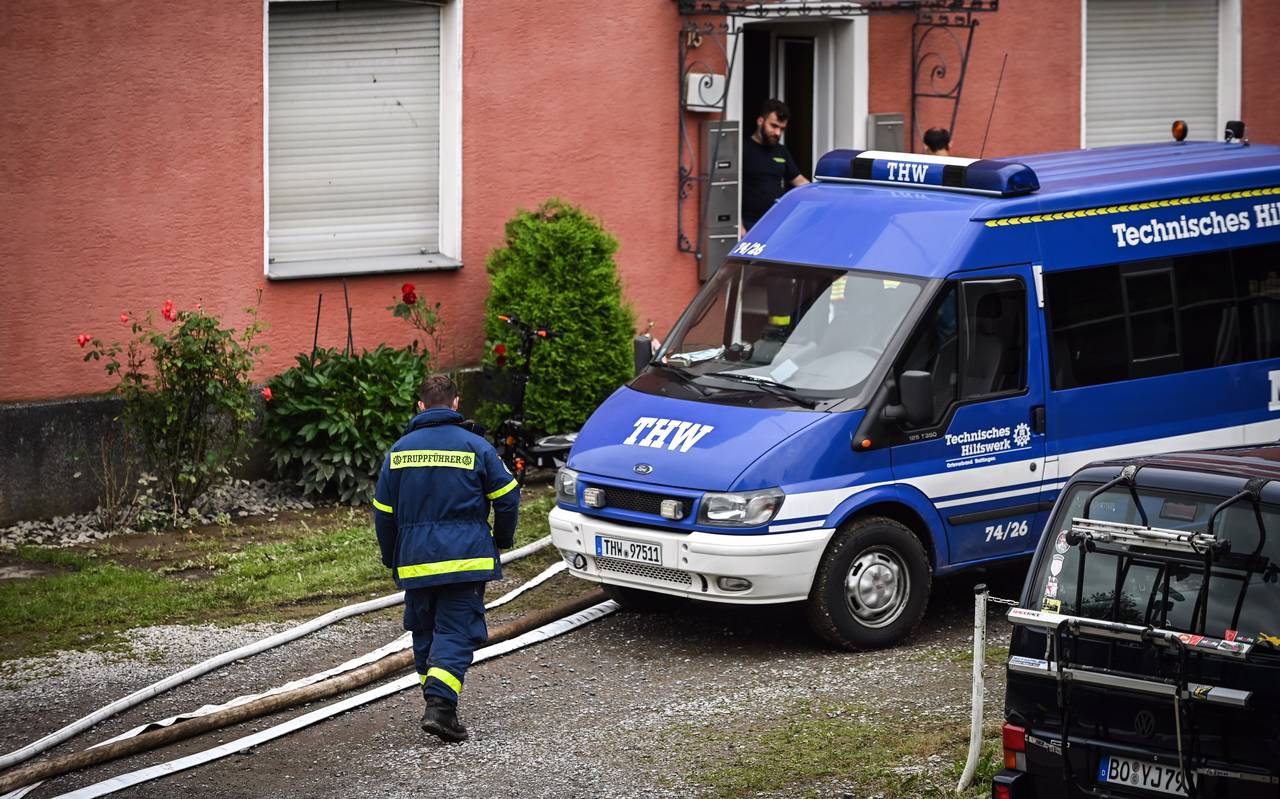 THW-Fahrzeug im Einsatz