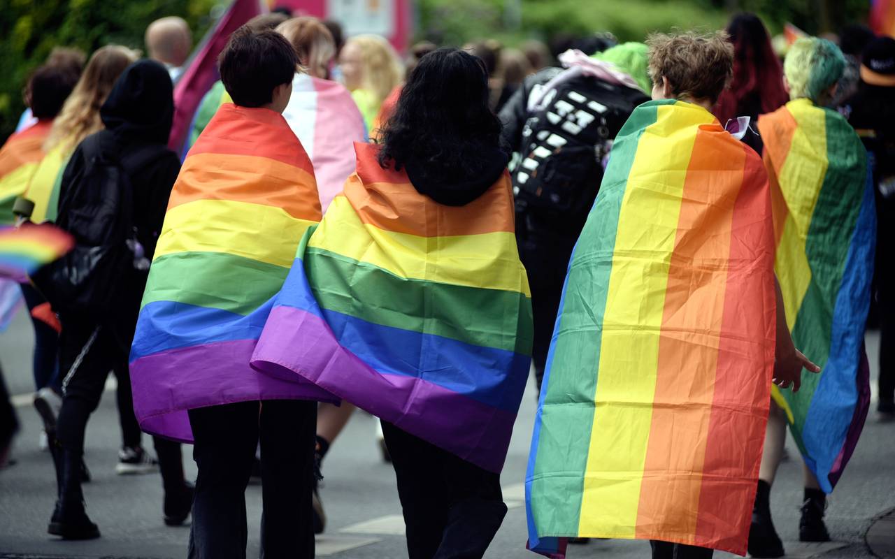 Regenbogenflaggen auf dem CSD