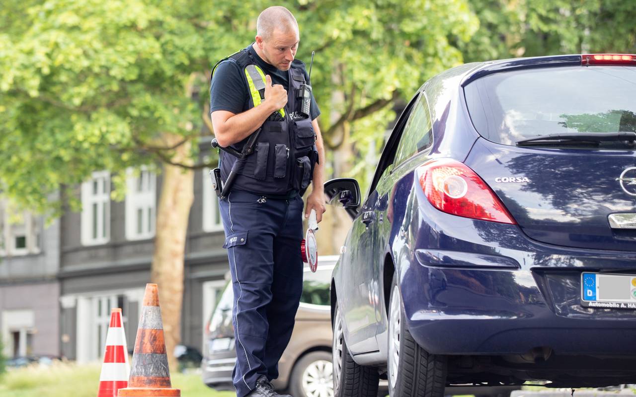 Bild einer Verkehrskontrolle der Polizei
