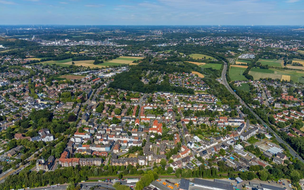 Die B224 in Gladbeck aus der Luft