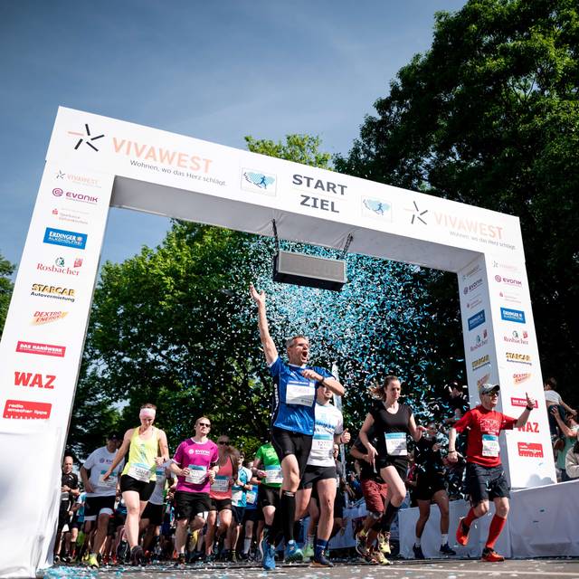 Start-/Ziel-Bereich des 10. Vivawest-Marathons 2022