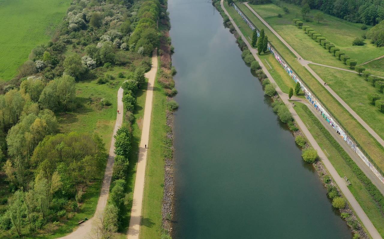 Der Rhein-Herne-Kanal von oben