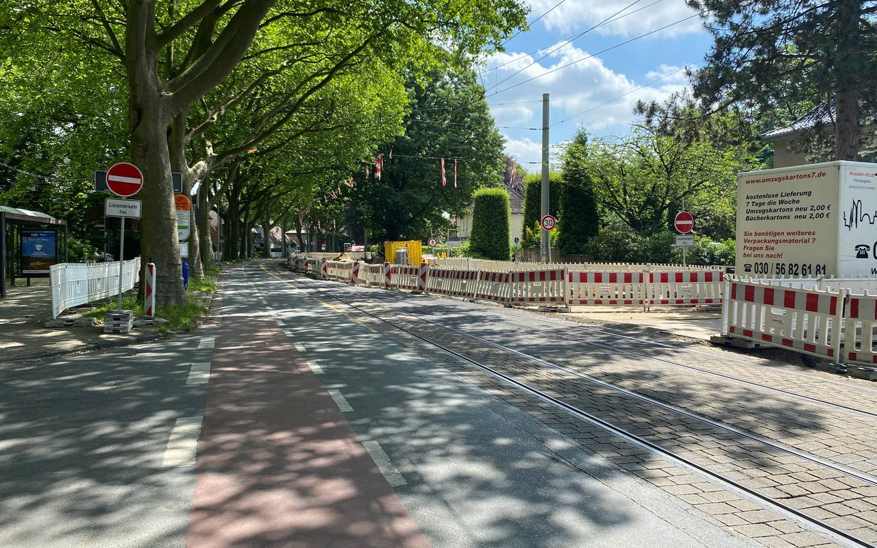 Baustelle Cranger Straße - Stand: 06/2022