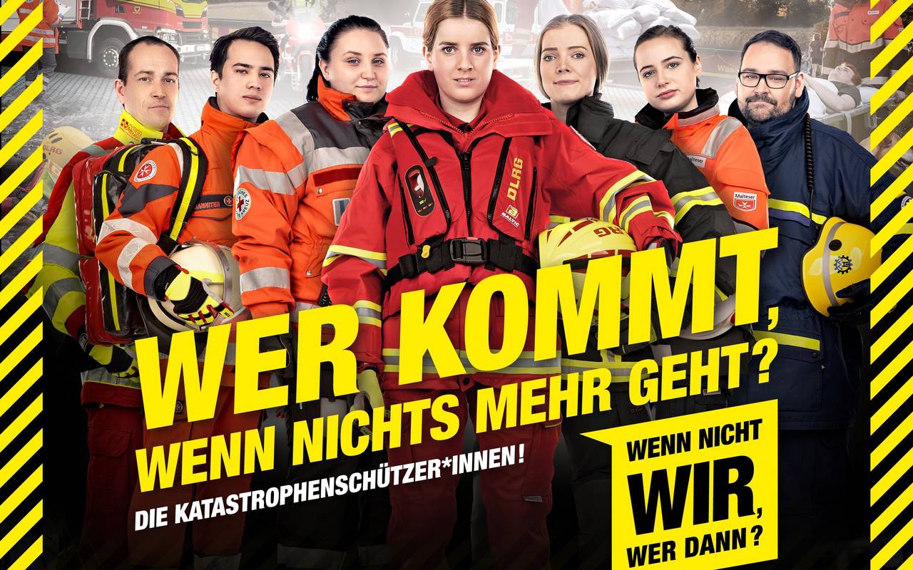 Plakat der Katastrophenschützer