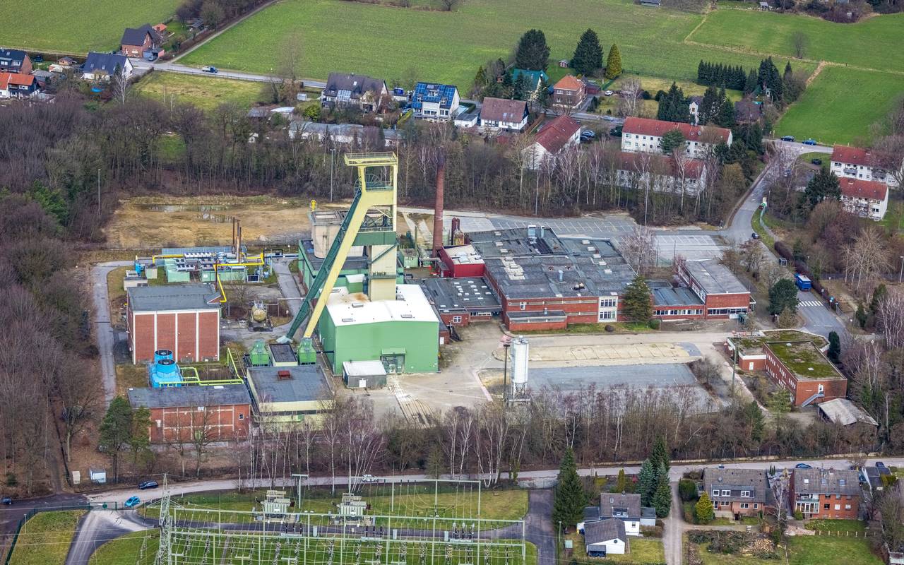 Luftbild vom Prosper-Gelände Schacht 9 in Bottrop-Grafenwald