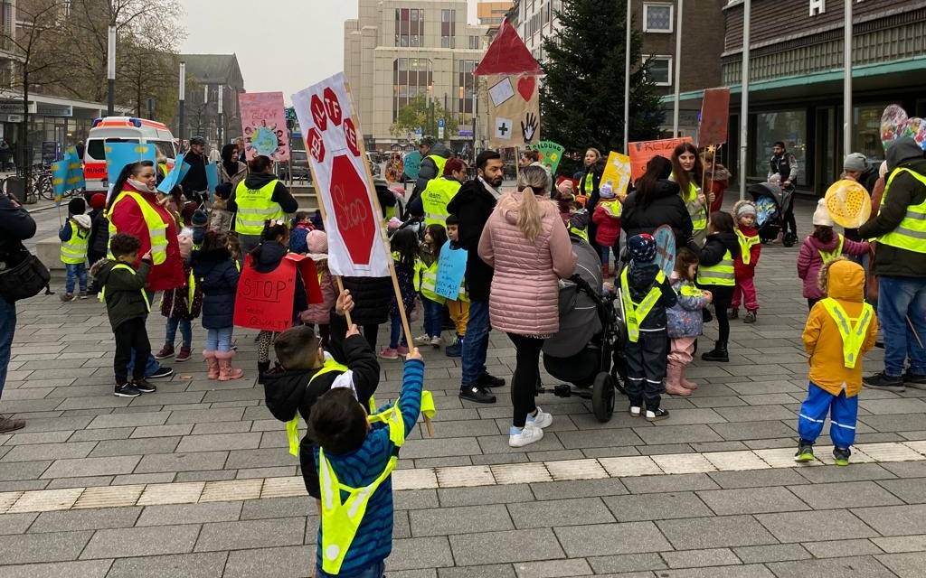 Kinder-Demo in der Gelsenkirchener Innenstadt