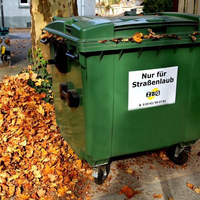 Container für Straßenlaub in Gladbeck