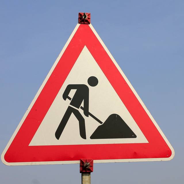 Baustellenschild