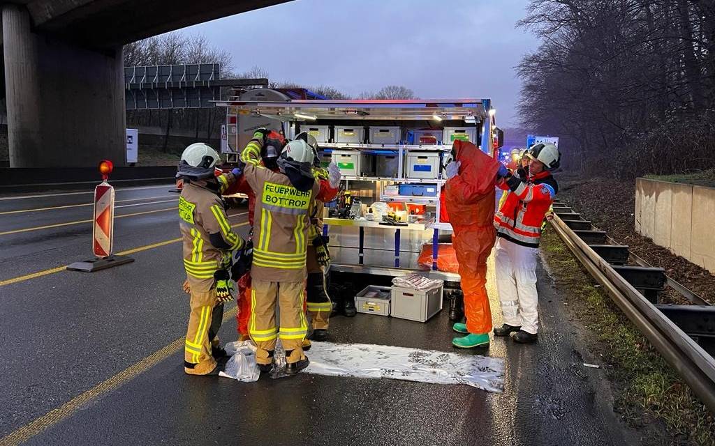 Gefahrguteinsatz auf der A2