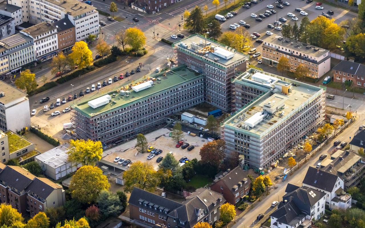Bauknecht-Quartier am Gleiwitzer Platz in Bottrop (Luftbild)