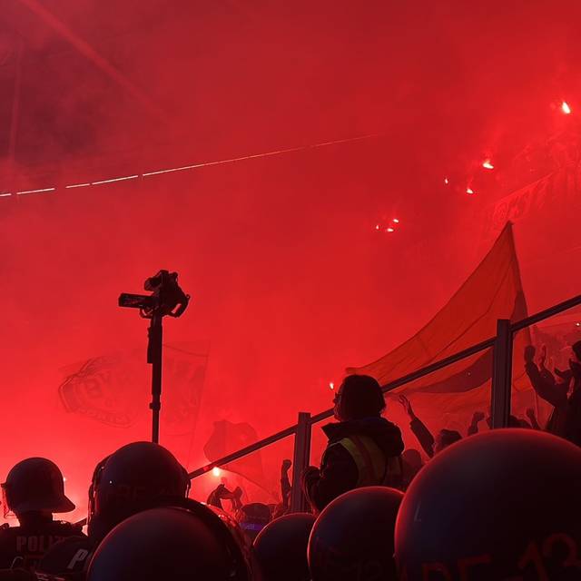 Pyrotechnik in der Arena