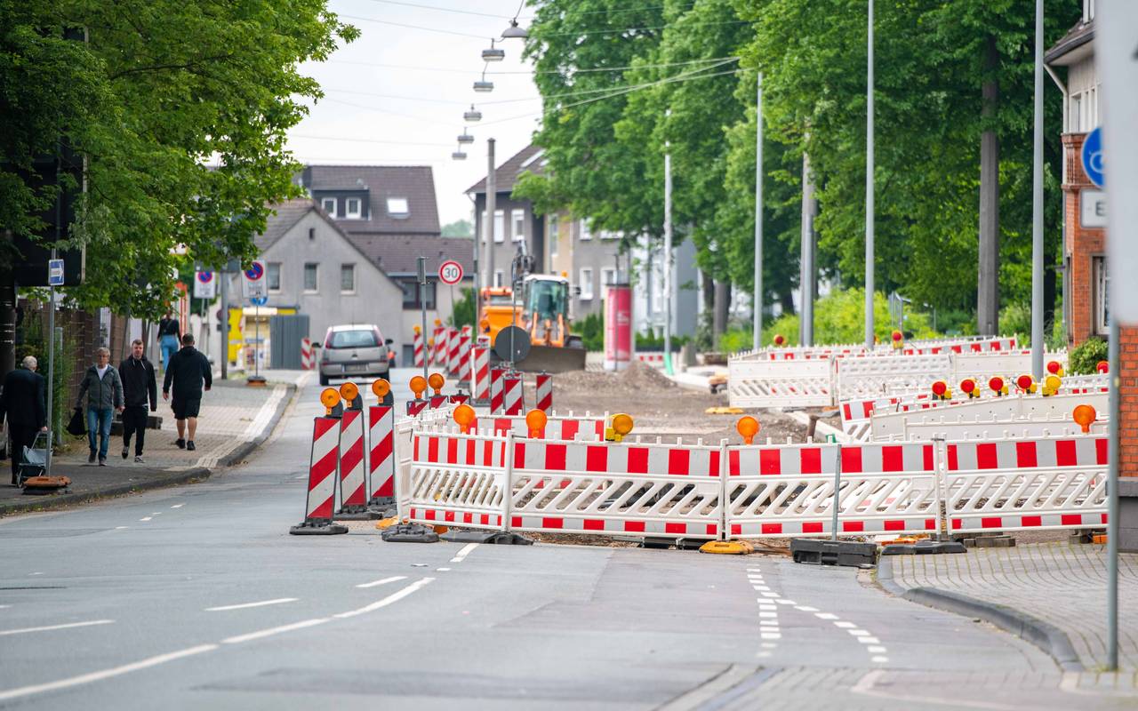 Sperrung in der Großbaustelle Horster Straße