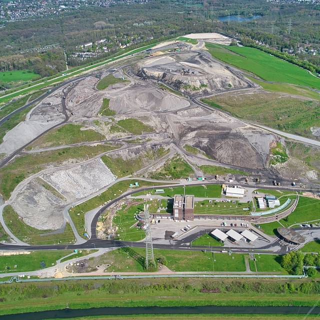 Luftbild der Zentraldeponie Emscherbruch