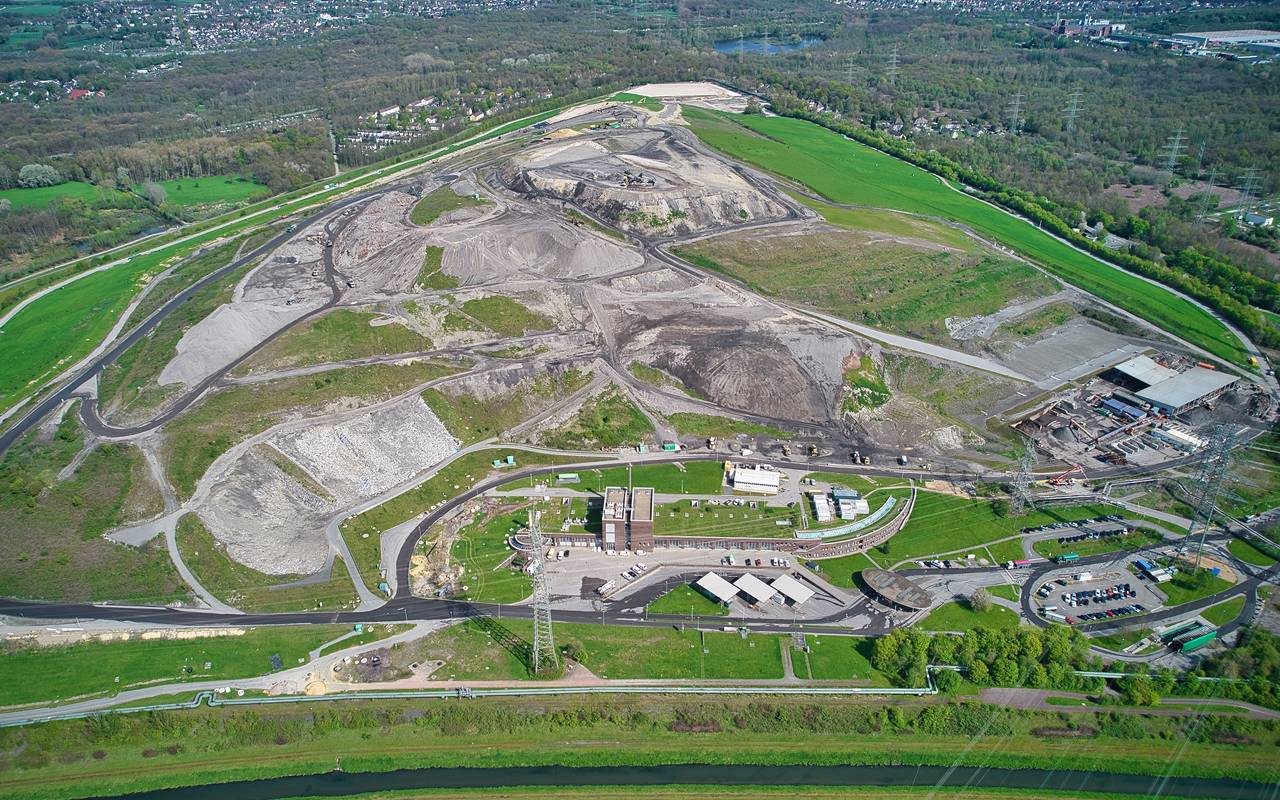 Luftbild der Zentraldeponie Emscherbruch