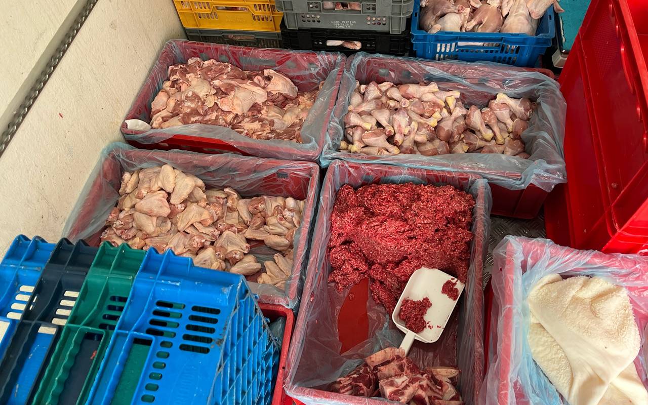 Fleisch in Transporter