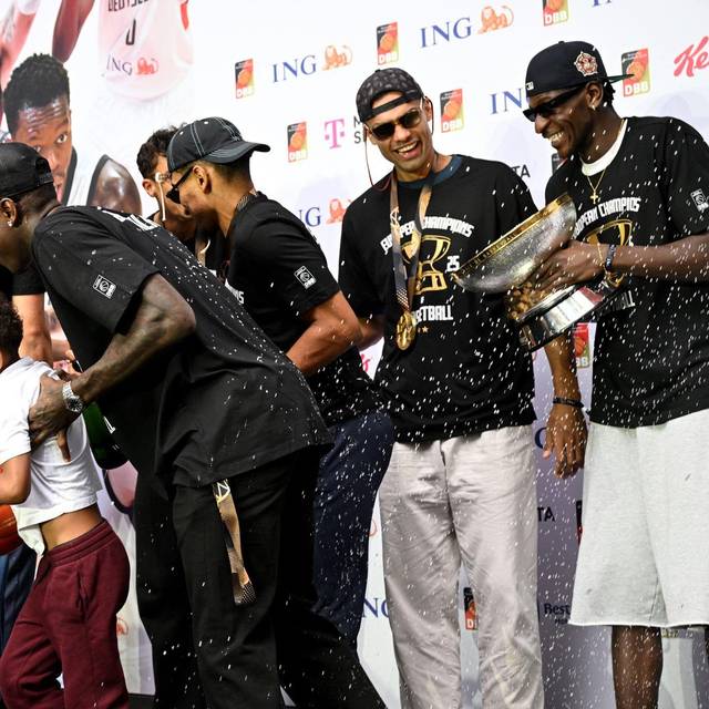 Empfang Basketball-Nationalmannschaft nach Titelgewinn