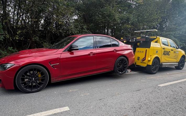 Der sichergestellte BMW.
