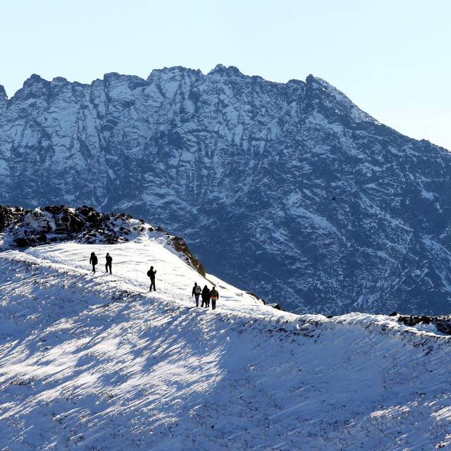 A wintery scene in Polish Tatra mountains