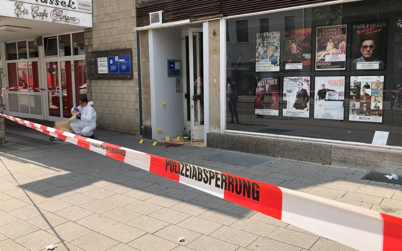 Der Tatort eines Messerangriffs in Gelsenkirchen
