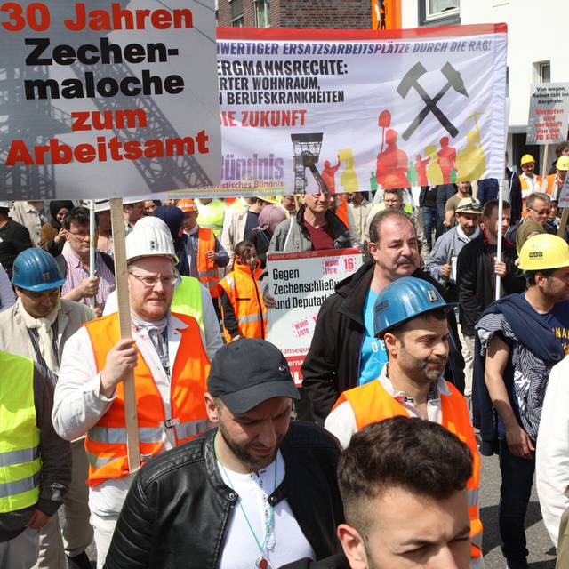 Bergleute demonstrieren